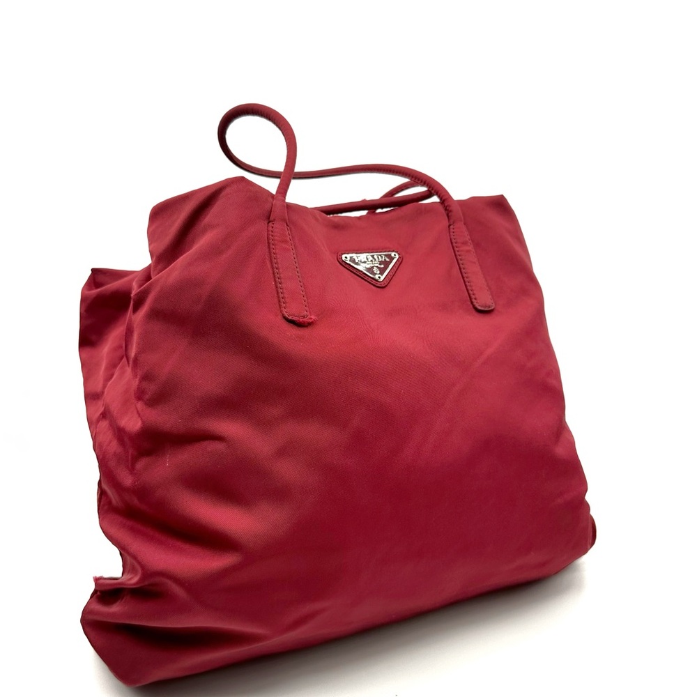 Prada Red Tessuto City Tote Bag